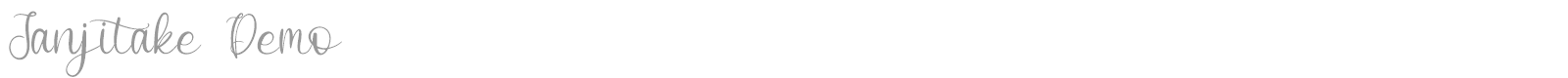 Janjitake font preview